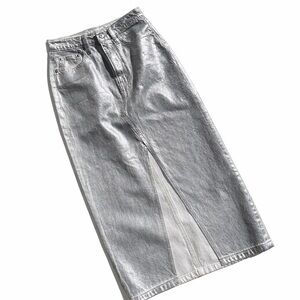 Abercrombie & Fitch Shimmering Silver Pencil Skirt